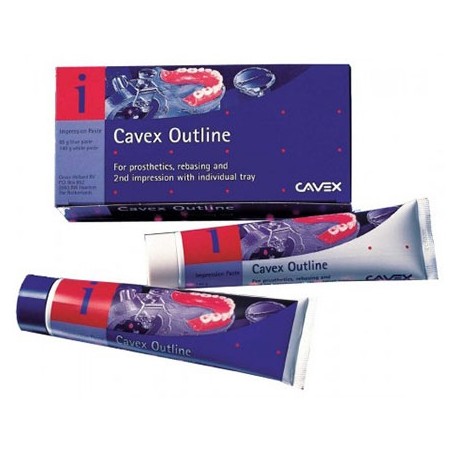 Cavex outline, 2 tuby - biela 140g+modrá 60g pasta